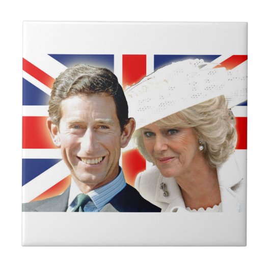HRH Prince Charles & HRH Duchess van Cornwall Tegeltje (Voorkant)