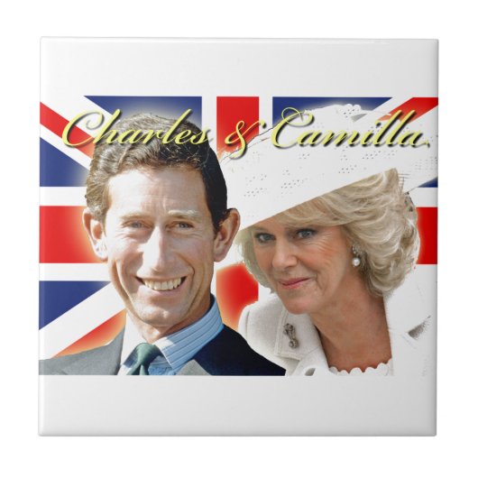 HRH Prince Charles & HRH Duchess van Cornwall Tegeltje (Voorkant)