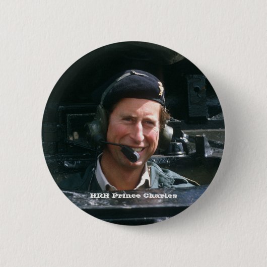 HRH Prince Charles Ronde Button 5,7 Cm (Voorkant)