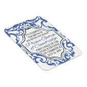 HRH Prince George Blue/White Scroll Magneet (Rechterzijde)