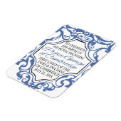 HRH Prince George Blue/White Scroll Magneet (Linkerzijde)