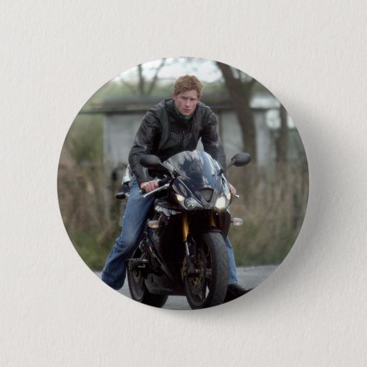 HRH Prince Harry motor Ronde Button 5,7 Cm (Voorkant)
