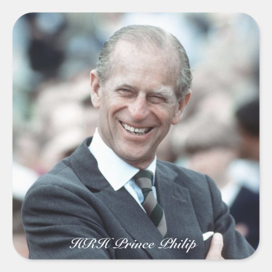 HRH Prince Philip 1983 Vierkante Sticker (Voorkant)