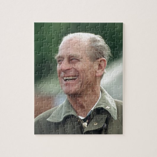 HRH Prince Philip lachend Legpuzzel (Verticaal)