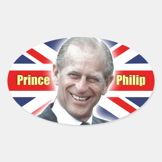 HRH Prince Philip - Super! Ovale Sticker (Voorkant)
