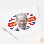 HRH Prince Philip - Super! Ovale Sticker (Envelop)