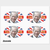 HRH Prince Philip - Super! Ovale Sticker (Vel)