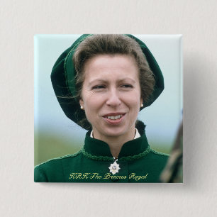 HRH Princess Anne Warminster Vierkante Button 5,1 Cm