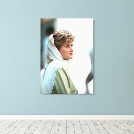HRH Princess Diana Egypt 1992 Canvas Afdruk (Insitu (Houten vloer))