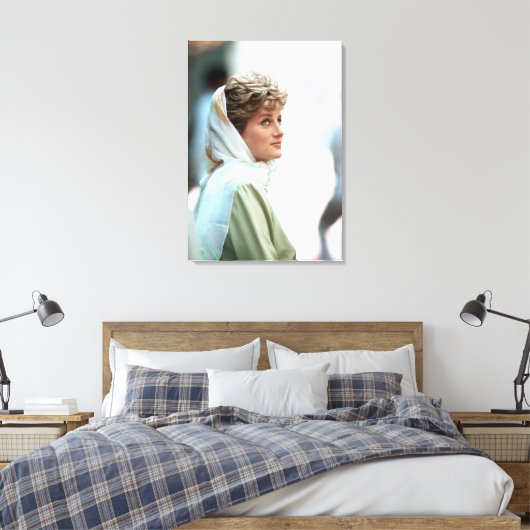 HRH Princess Diana Egypt 1992 Canvas Afdruk (Insitu (Slaapkamer))