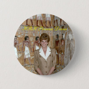 HRH Princess Diana Egypt 1992 Ronde Button 5,7 Cm