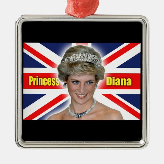 HRH Princess Diana Stunning. Metalen Ornament (Voorkant)