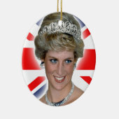 HRH Princess Diana Union Jack Keramisch Ornament (Rechts)
