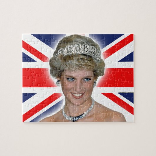 HRH Princess Diana Union Jack Legpuzzel (Horizontaal)
