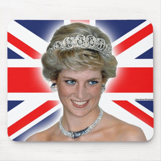 HRH Princess Diana Union Jack Muismat (Voorkant)