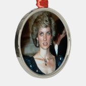HRH Princess Diana Wenen 1986 Metalen Ornament (Rechts)