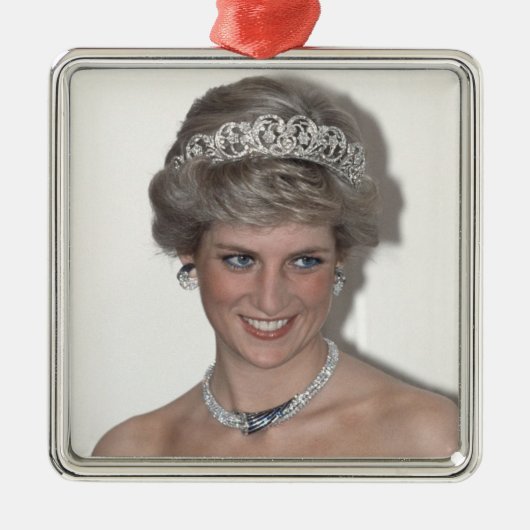 HRH Princess Diana Xmas Metalen Ornament (Voorkant)