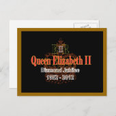 HRH Queen Elizabeth Diamond Jubilee briefkaart (Voorkant / Achterkant)