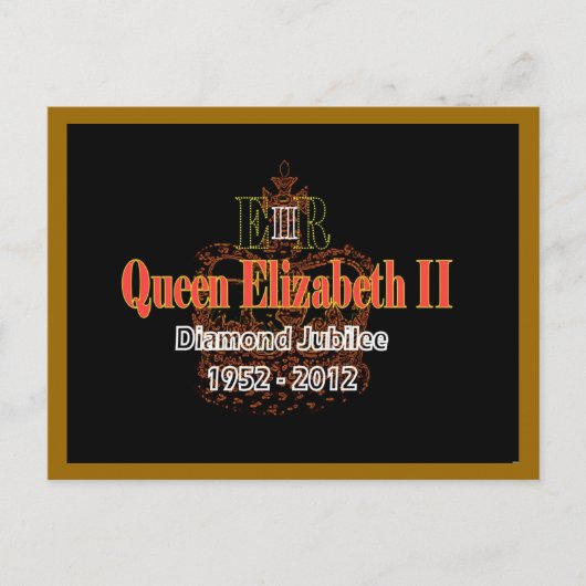 HRH Queen Elizabeth Diamond Jubilee briefkaart (Voorkant)
