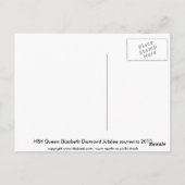 HRH Queen Elizabeth Diamond Jubilee briefkaart (Achterkant)