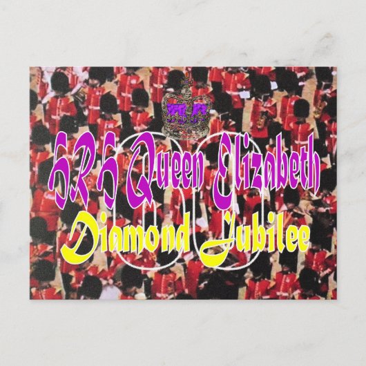 HRH Queen Elizabeth Diamond Jubilee briefkaart (Voorkant)