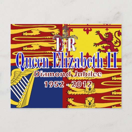 HRH Queen Elizabeth Diamond Jubilee briefkaart (Voorkant)
