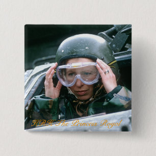 HRH The Princess Royal 1985 Vierkante Button 5,1 Cm