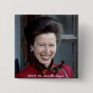 HRH The Princess Royal Vierkante Button 5,1 Cm