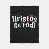 Hristos Se Rodi Serbian Christmas  Fleece Deken (Voorkant)