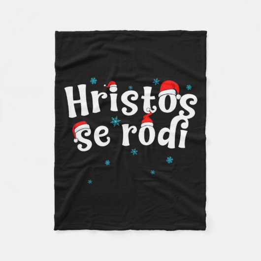 Hristos Se Rodi Serbian Christmas  Fleece Deken (Voorkant)