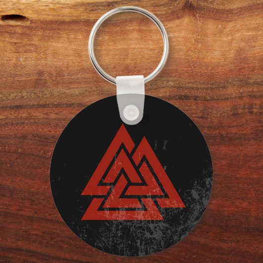 Hrungnir's Heart (rood en zwart) Sleutelhanger (Voorkant)