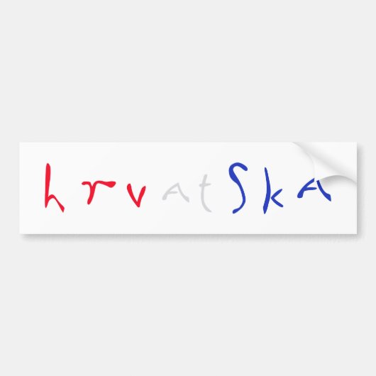 Hrvatska Bumpersticker (Voorkant)