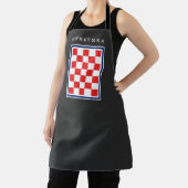 Hrvatska Checker Blue Border Schort (Insitu)