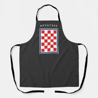 Hrvatska Checker Blue Border Schort