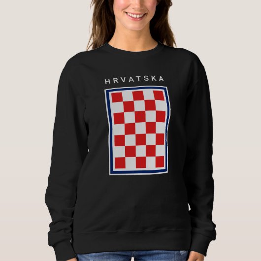 Hrvatska Checker Blue Border Trui (Voorkant)