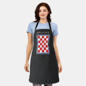 Hrvatska Checker Blue Rand Schort (Gedragen)