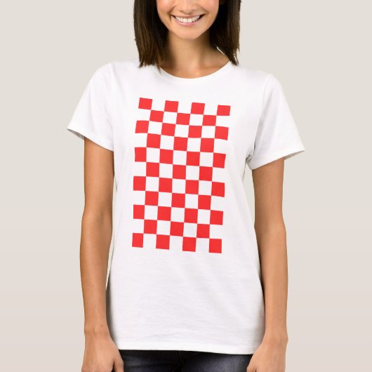 Hrvatska Croatia Red Squares T-shirt (Voorkant)