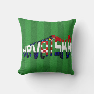 Hrvatska Kroatië Soccer Calligram Kussen