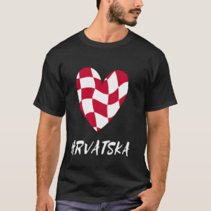 Hrvatska Kroatië Trots Hart Kroatische Vlag Pride  T-shirt
