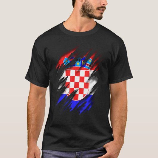 Hrvatska Kroatië Vlag T-shirt (Voorkant)