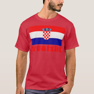 Hrvatska Kroatische Faded Stijl Vlag Ontwerp T-shirt