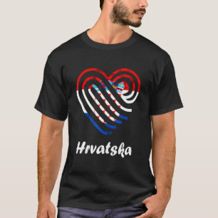 Hrvatska Kroatische vlag Kroatië Heart Kroatische  T-shirt