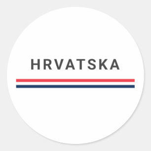Hrvatska lijnen ronde sticker