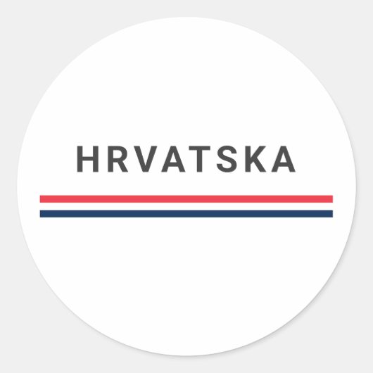 Hrvatska lijnen ronde sticker (Voorkant)