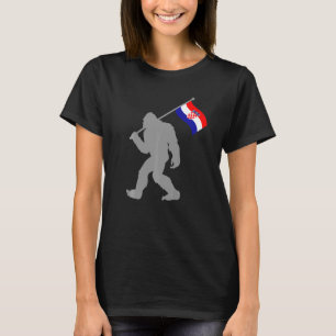 Hrvatska of Kroatische vlag op de vlag van Kroatië T-shirt