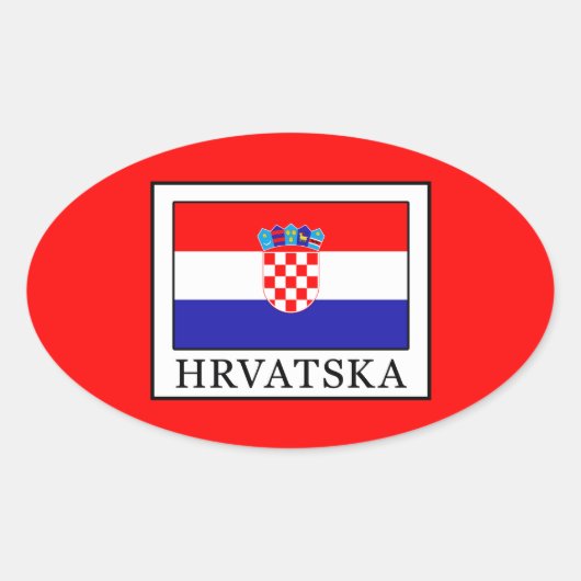 Hrvatska Ovale Sticker (Voorkant)