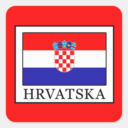 Hrvatska Vierkante Sticker (Voorkant)