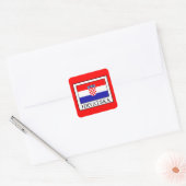 Hrvatska Vierkante Sticker (Envelop)