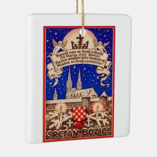 Hrvatski Bozic / Kroatische kerstversiering Keramisch Ornament (Rechts)