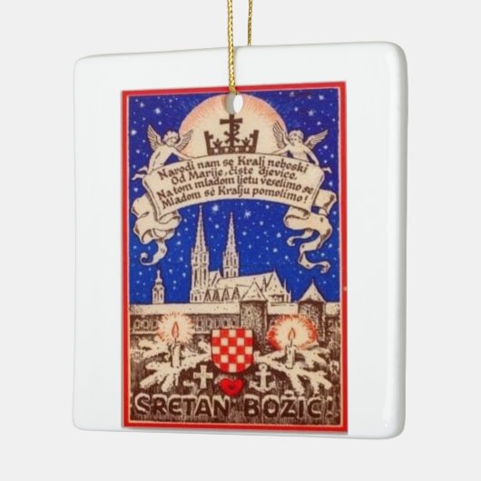 Hrvatski Bozic / Kroatische kerstversiering Keramisch Ornament (Links)